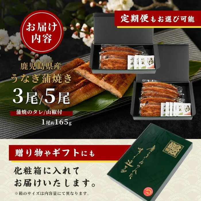 定期便　鰻蒲焼き5尾入